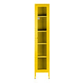 Avis 71-inch Yellow Metal Cabinet with Clear Door