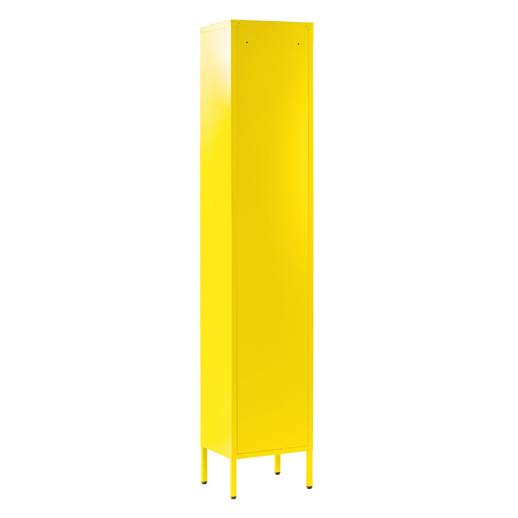 Avis 71-inch Yellow Metal Cabinet with Clear Door
