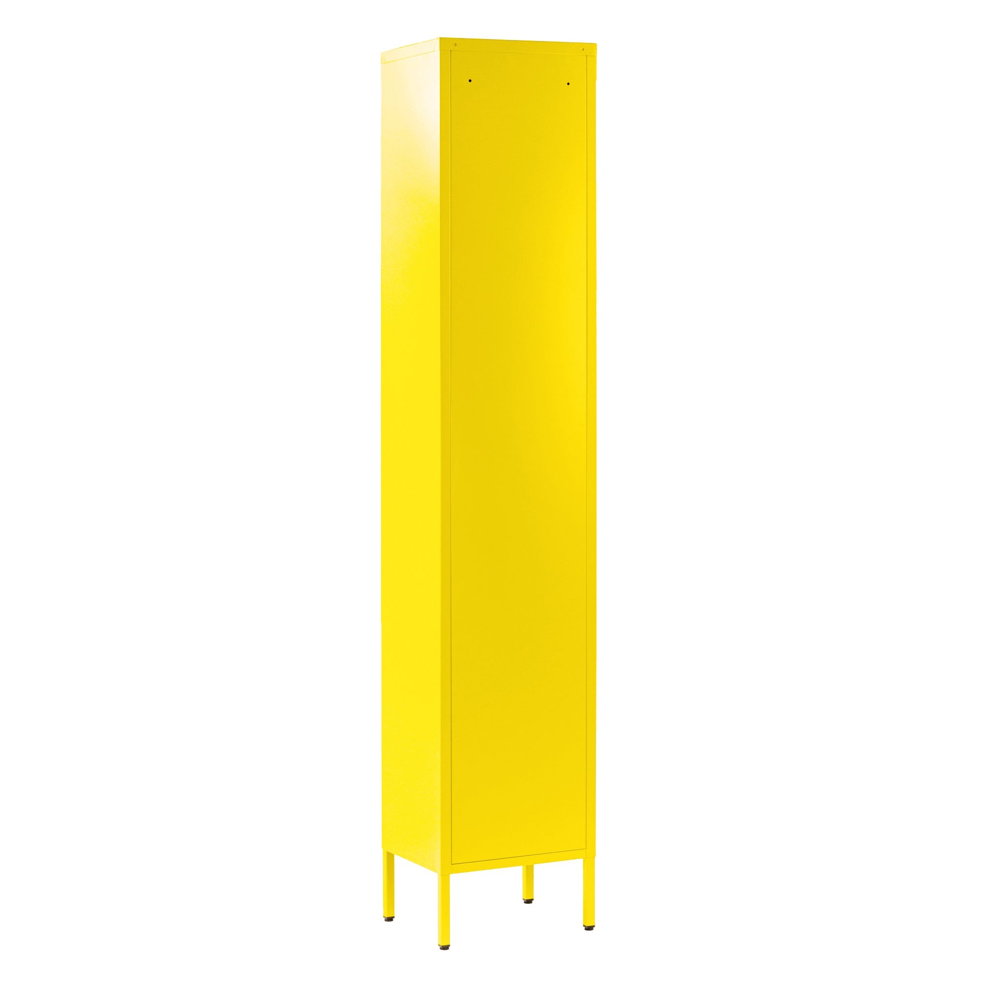 Avis 71-inch Yellow Metal Cabinet with Clear Door
