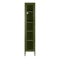 Avis 71-inch Dark Green Metal Cabinet with Clear Door
