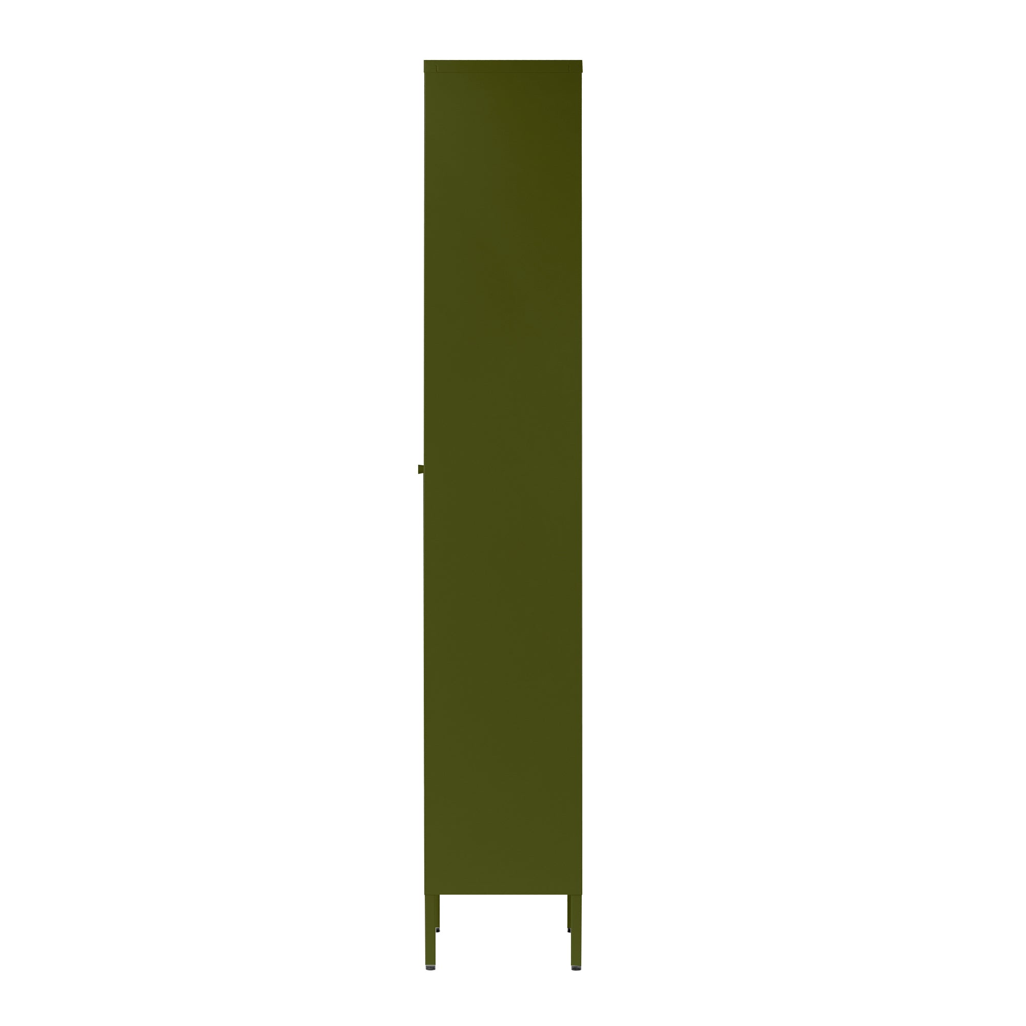 Avis 71-inch Dark Green Metal Cabinet with Clear Door