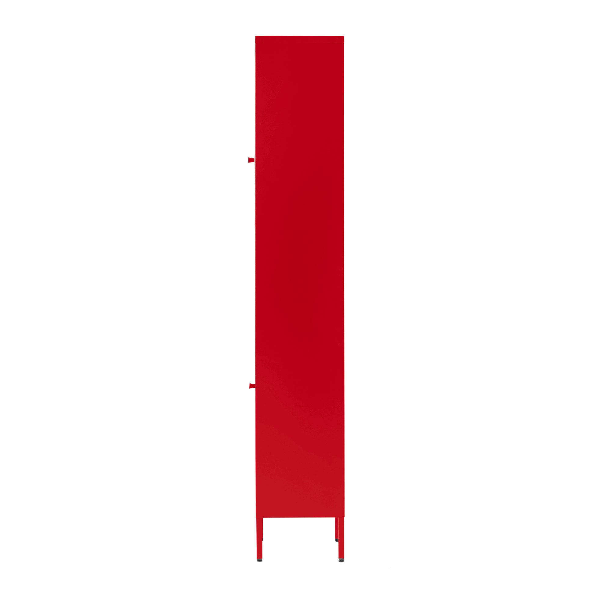 Avish 71-inch Red Two Clear Door Metal Cabinet