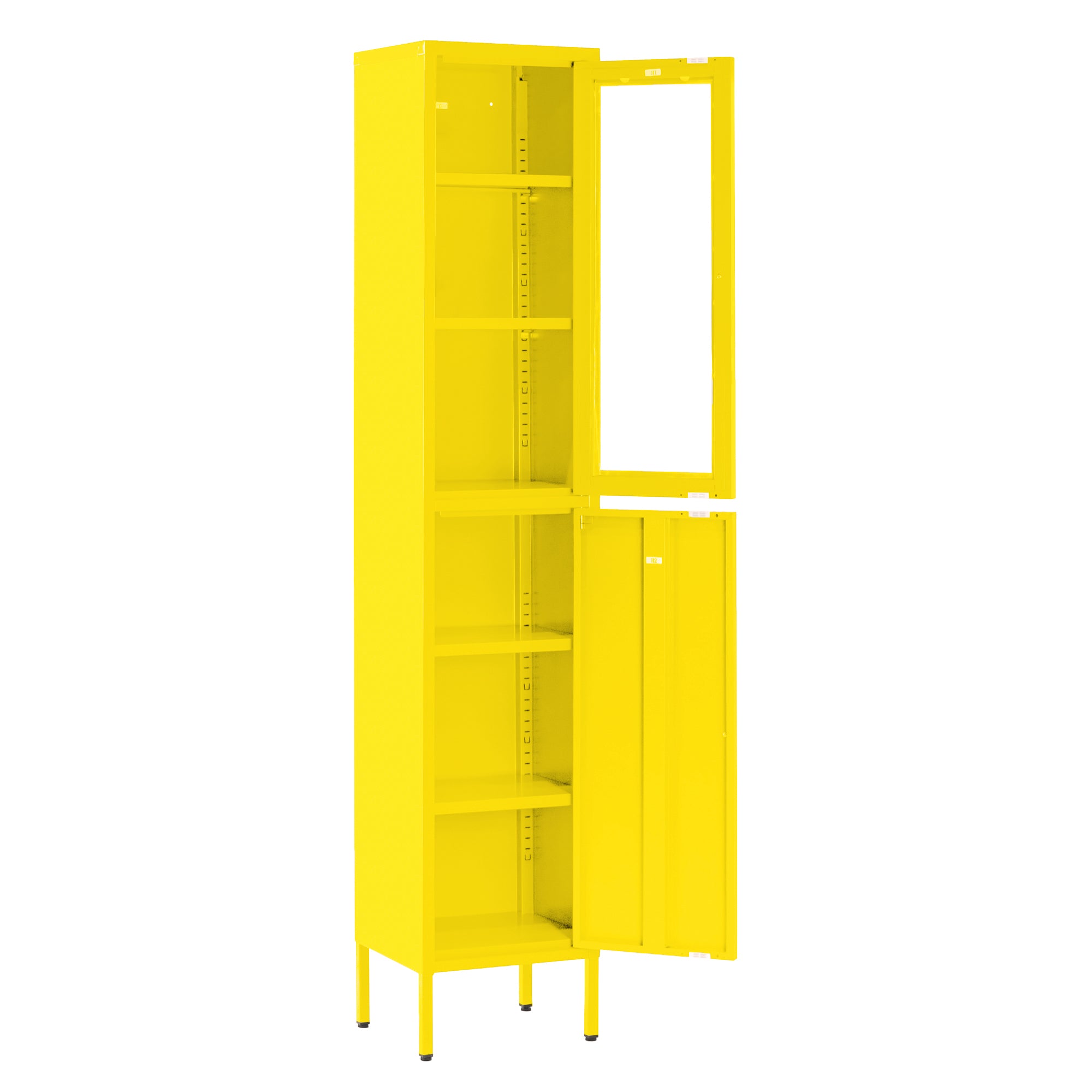 Aviva 71-inch Yellow Two Door Metal Cabinet