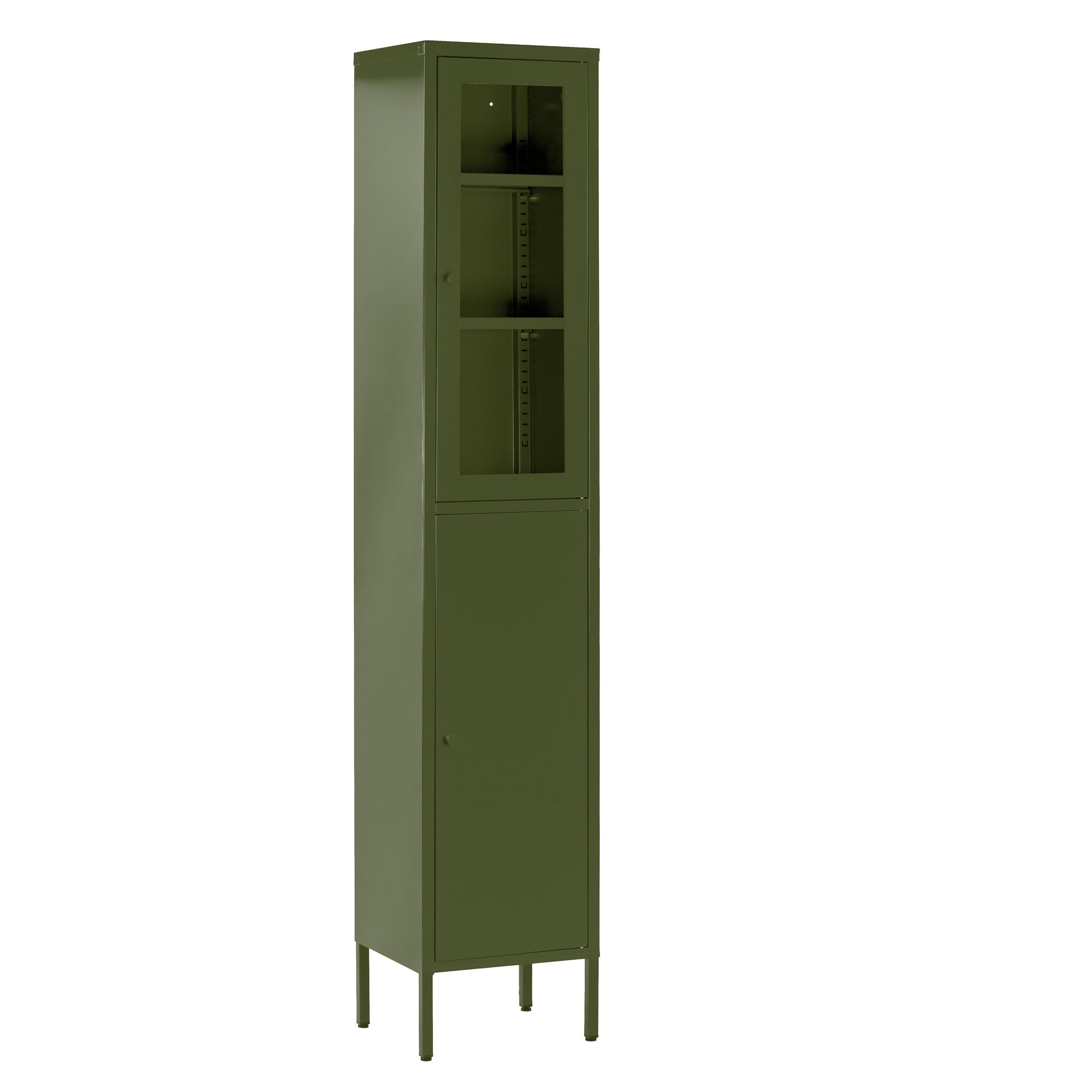 Aviva 71-inch Dark Green Two Door Metal Cabinet