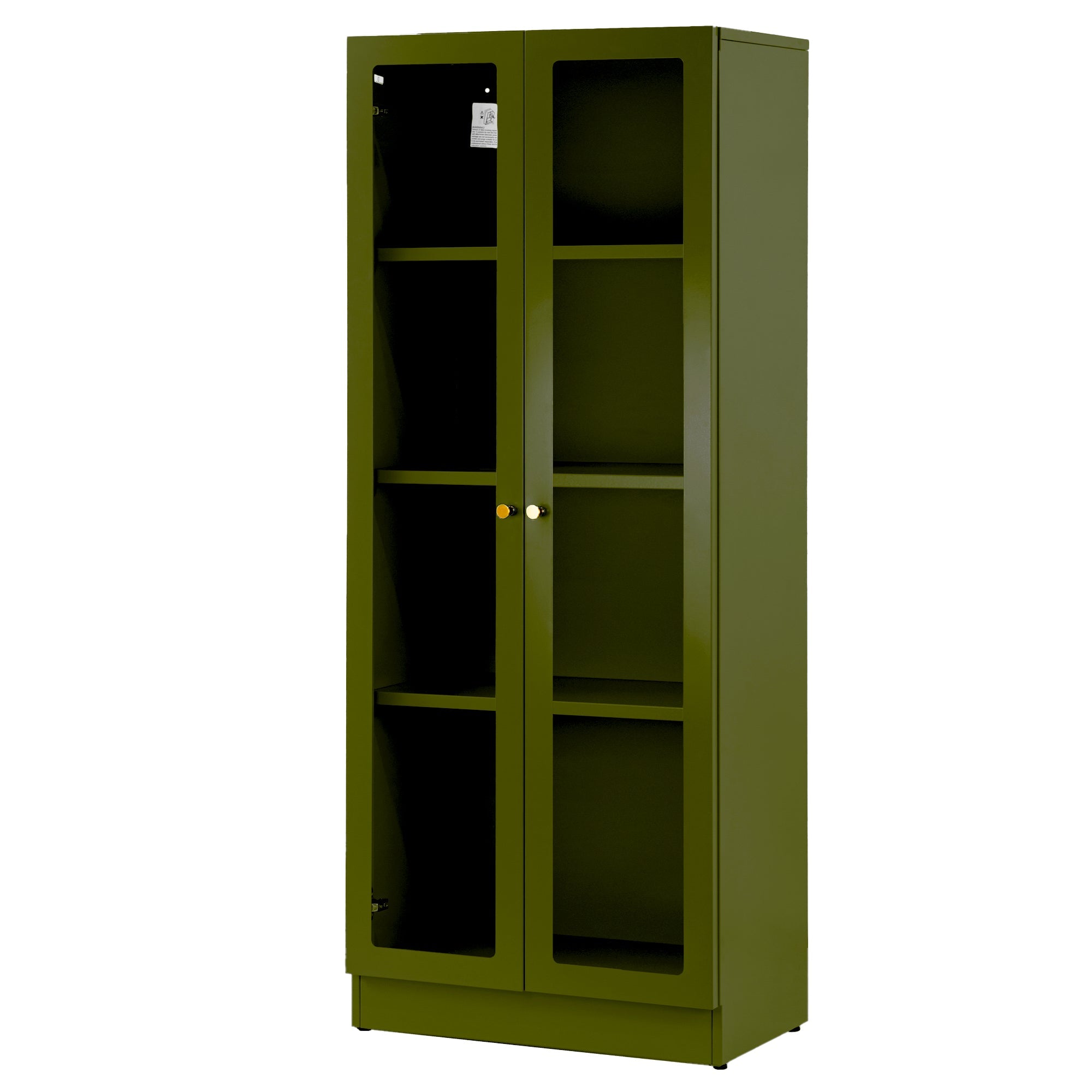 Avice 59-inch Dark Green French Door Metal Cabinet